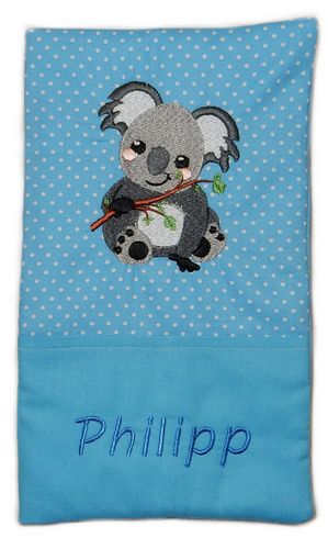 Blaue Windeltasche * mit zwei Fächern * Koala * ca. 25 cm x 15 cm